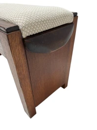 Art Deco Modernist Stool with De Ploeg fabric, 1920s